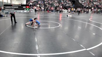 49 lbs 2nd Place Match - Carson Peterson, Grandview Wolves Wrestling Clu vs Noah Elliott, Sherman Challengers