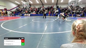 100 lbs Final - Hannah Stephenson, Sand Springs HS vs Farah Crossno, Greenwood Wrestling Academy