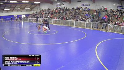 127 lbs Round 3 - Rubi Texeira, SOUTH MEDFORD MAT CLUB vs Emily Alvarado De Leon, Hillsboro Mat Club