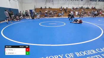 130 lbs Quarterfinal - Zachary Young, Swamp Monsters vs Jimmy Jimenez, Unattached