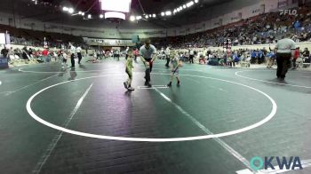 46 lbs Round Of 64 - Tyde Begley, Choctaw Ironman Youth Wrestling vs Colt Toppings, Smith Wrestling Academy
