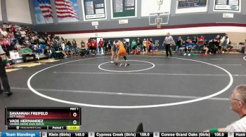 152 lbs Semifinal - Savannah Freifeld, Katy (Girls) vs Vade Hernandez, Conroe Grand Oaks (Girls)