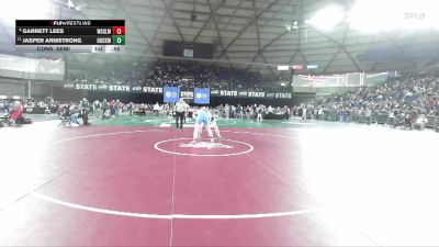 Boys 2A 190 lbs Cons. Semi - Garrett Lees, Washougal vs Jasper Armstrong, Hockinson