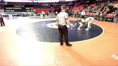 1A 175 lbs Cons. Round 2 - Carson Thornton, Mt. Zion vs Ryan Rink, Tolono (Unity)