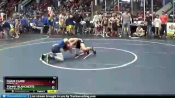 92 lbs Round 3 (4 Team) - Chase Clark, Hudson vs Tommy Blanchette, Dundee Black