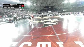 Girls 1B/2B/1A 155 Champ. Round 2 - Leandra Agee, Omak (Girls) vs Tavia Alexander, Meridian (Girls)