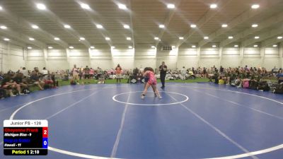 120 lbs Cheyenne Frank, Michigan Blue vs Hepua Salter, Hawaii