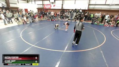 71 lbs Cons. Round 2 - Kyzer Neff, Timpanogos vs Axton Porter, Champions Wrestling Club