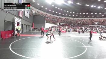 95 lbs Cons. Round 5 - Hazel Holden, Wisconsin Rapids vs Brynn Johnson, Shiocton