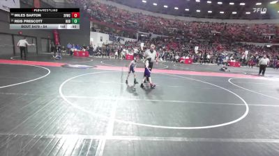 54 lbs Cons. Round 4 - Miles Barton, Stoughton Vikings Wrestling Club vs Reis Prescott, Hudson