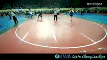 140 lbs Semifinal - Jaden Veenstra, Team Choctaw vs Kehlan Corbbrey, Tulsa Blue T Panthers