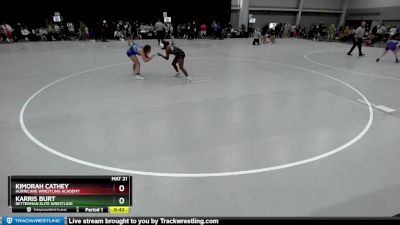 125 lbs Quarterfinal - KiMorah Cathey, Hurricane Wrestling Academy vs Karris Burt, Betterman Elite Wrestling