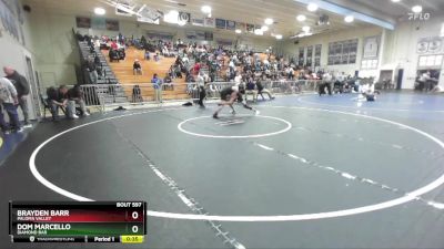 113 lbs Cons. Round 2 - Brayden Barr, Paloma Valley vs Dom Marcello, Diamond Bar