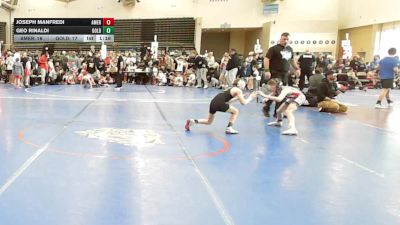 73 lbs Rr Rnd 6 - Joseph Manfredi, American MMAW - ESC vs Geo Rinaldi, All I See Is Gold Academy Stripes - ESC