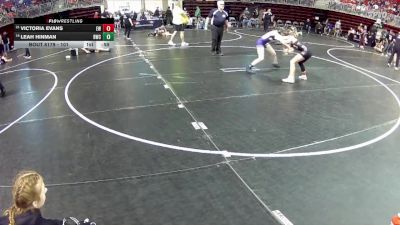 101 lbs Cons. Round 2 - Leah Hinman, Blair Wrestling Club vs Victoria Evans, Elgin Wolfpack