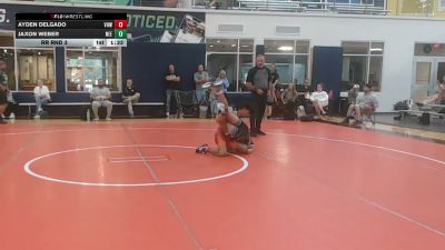 108 lbs Rr Rnd 3 - Ayden Delgado, VHW Red - HSC vs Jaxon Weber, Northeast Elites Black - HSC