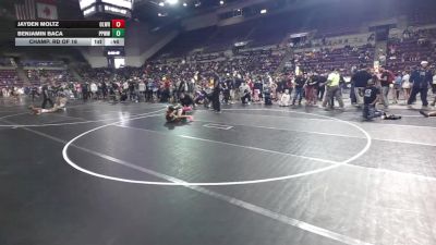 96 lbs Champ. Rd Of 16 - Jayden Moltz, Olympian Wrestling vs Benjamin Baca, Pikes Peak Warriors Wrestling