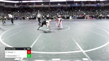 133 lbs Quarterfinal - Roman Clouse, Trailblazer Wrestling Club vs Yuri Karavatakis, Mighty Lion Wrestling Club