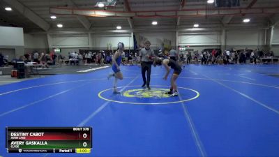 100 lbs Cons. Round 2 - Destiny Cabot, AVON LAKE vs Avery Gaskalla, CLYDE