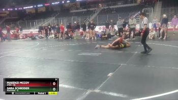 W 112 lbs Round 2 (3 Team) - Makenzi McCoy, Utah vs Sara Schroder, Montana