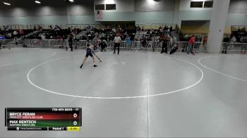 77 lbs Cons. Round 4 - Bryce Feran, Prescott Wrestling Club vs Max Rentsch, Aviators Wrestling