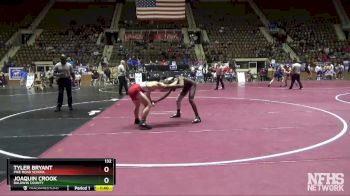 132 lbs Semifinal - TYLER BRYANT, Pike Road School vs Joaquin Crook, Baldwin County