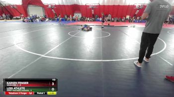 113 lbs Round 2 (6 Team) - Karsen Fenger, Waska/BBE 2 vs Lodi Athlete, LeRoy Panthers Maroon