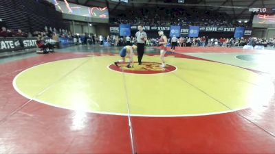 Girls 2A 120 lbs Champ. Round 2 - Brooklyn Brown, Aberdeen (Girls) vs Eden Hornby, W. F. West (Girls)