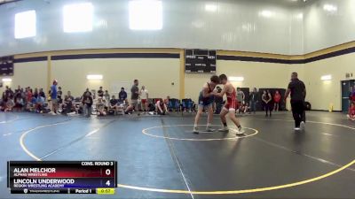 132 lbs Cons. Round 3 - Alan Melchor, Alphas Wrestling vs Lincoln Underwood, Region Wrestling Academy