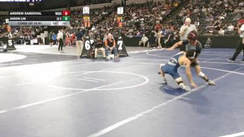 120 lbs Consi Of 16 #1 - Andrew Sandoval, Woodlake (CS) vs Jason Lin, La Costa Canyon (SD)