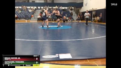 285 lbs Finals (2 Team) - Nathaniel Manarin, Messiah vs Brian Moyer Jr., Union