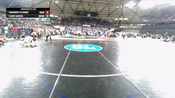 Boys 3A 120 lbs Semifinal - Andrew Flores, Lincoln (Tacoma) vs Luke Garza, Kent Meridian