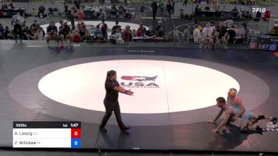 160 lbs Cons 32 #2 - Ashton Lassig, California vs Zane Willobee, Michigan