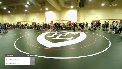 62 kg Quarters - David Espinosa, Mad Cow Wrestling Club vs Nate Hansen, Norse Wrestling Club