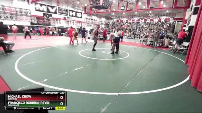 220 lbs Champ. Round 2 - Michael Crow, Elsinore vs Francisco Robbins-Reyes, Chaminade