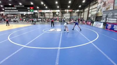 132 lbs Quarterfinal - Isaiah Hackman, Velva Aggies vs William Wood, Cody