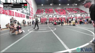 98 lbs Quarterfinal - Ashlynn Clark, Team Nomad vs Taytum Welchel, Harrah Little League Wrestling