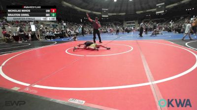 70 lbs Quarterfinal - Nicholas Mihos, Coweta Tiger Wrestling vs Braxton Orrel, Berryhill Wrestling Club