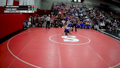 127 lbs Semifinal - Nick Savannah, Butler vs Lukas Smith, Berlin Brothersvalley Hs