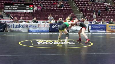 100 lbs Consi 3 - Cidney Schaffer, Lackawanna Trail-G vs Kate Hollinger, Central Dauphin-G
