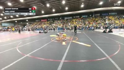 60 lbs Champ. Round 2 - Abel Lopez, Montana Disciples vs Jagger Barton, Riverton USA Wrestling