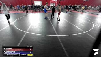 170 lbs Cons. Round 2 - Jase Gray, Poynette Panther Youth Wrestling vs Austin Depies, Merrill High School Wrestling