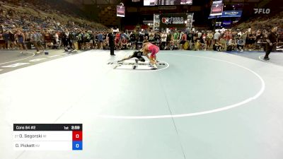 157 lbs Cons 64 #2 - Owen Segorski, MI vs Deacon Pickett, NV