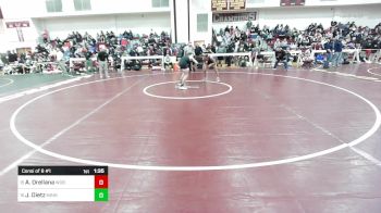 113 lbs Consi Of 8 #1 - Alexander Orellana, Woburn vs Jorden Dietz, Minnechaug