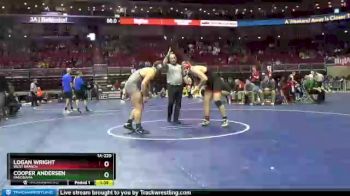 1A-220 lbs 7th Place Match - Cooper Andersen, Panorama vs Logan Wright, West Branch
