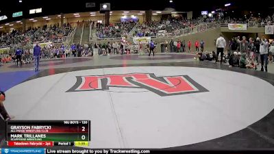 120 lbs Champ. Round 2 - Mark Trillanes, Scappoose Wrestling vs Grayson Fabrycki, All-Phase Wrestling Club