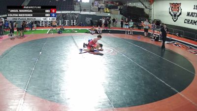 100 lbs 2nd Place Match - Angel Madrigal, Oregon vs Colton Riesterer, Oregon