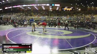 2A 220 lbs Champ. Round 1 - Dylon York, New Smyrna Beach Sr H S vs Gregorio Herrera, Immokalee