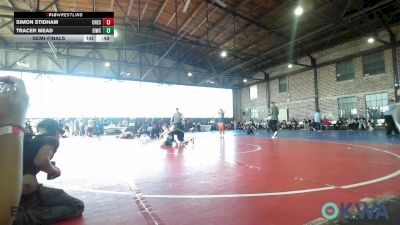 90 lbs Semifinal - Simon Stidham, Checotah Matcats vs Tracer Mead, Eufaula Ironheads Wrestling Club