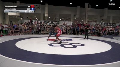 92 lbs Champ. Round 1 - Malachi Evans, MXW vs Kwasi Bonsu, Duke Wrestling